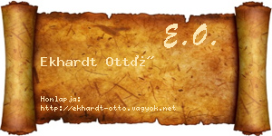 Ekhardt Ottó névjegykártya
